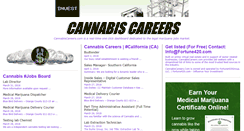 Desktop Screenshot of cannabiscareers.com